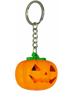  Schlüsselanhänger Kürbis mit Leuchtfunktion Halloween-Accessoire orange, fig. 1 