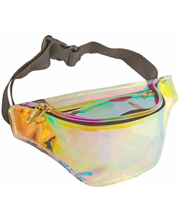  Gürteltasche mit holografischem Effekt 70er Jahre Faschingsaccessoire silber-schwarz, fig. 1 