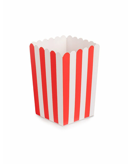  6 Boîtes à popcorn en carton rouges et blanches 7 x 12,5 cm, fig. 1 