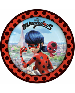  Ladybug™-Pappteller Zubehör Kindergeburtstag 8 Stück mit Motiv bunt 23cm, fig. 1 