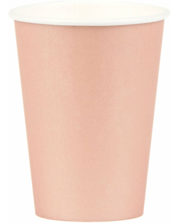  8 Pappbecher Partyzubehör Rosegold 210 ml, fig. 1 