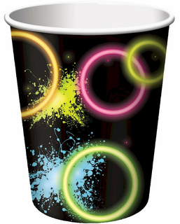  8 Gobelets en carton Glow Party 266 ml, fig. 1 