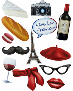  Kit photobooth thème Français 13 accessoires, fig. 1 