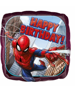  Palloncino in alluminio Spiderman Happy Birthday ™43 cm, fig. 1 