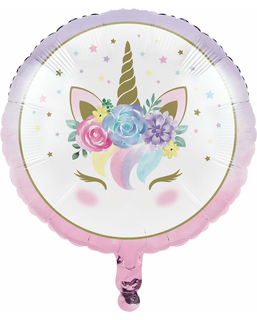  Ballon en aluminium licorne féerique blanc 45 cm, fig. 1 