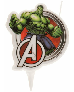  Bougie d'anniversaire Hulk Avengers 7,5 cm, fig. 1 