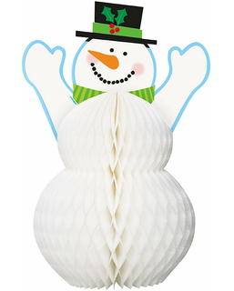  Schneemann Waben-Deko 30 cm, fig. 1 