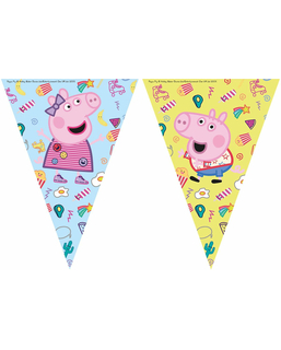  Peppa Wutz™-Wimpelgirlande für Kindergeburtstage Party-Zubehör bunt 2,3 m, fig. 1 