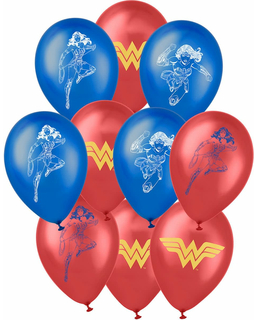  10 Wonder Woman Latexballons 25 x 32 cm, fig. 1 