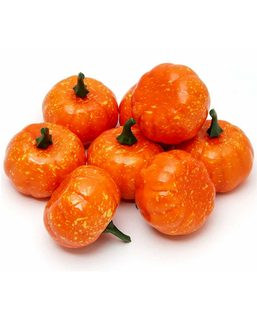  Kürbis-Set Dekofiguren Tischdeko orange 12 Stück 5 cm, fig. 1 