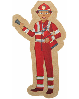  16 rot-goldene Feuerwehrmann-Kraftservietten 32 x 17 cm, fig. 1 