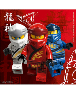  Lego™-Ninjago Servietten FSC® für Geburtstage bunt 20 Stück, fig. 1 