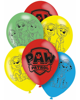  6 Paw Patrol Latexballons 27,5 cm, fig. 1 