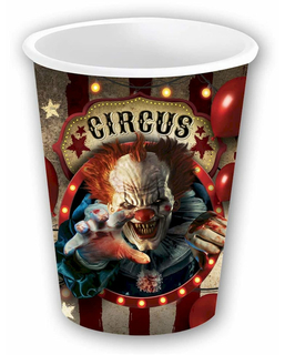  Halloween Pappbecher Circus Tischzubehör 6 Stück bunt 240 ml, fig. 1 