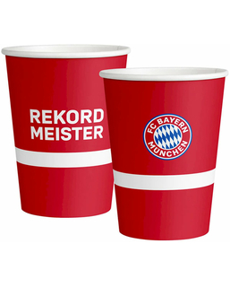  FC Bayern München™ Pappbecher 6 Stück Tischzubehör rot-weiss-blau 500 ml, fig. 1 