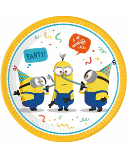  Witzige Minions™ Party-Pappteller Kindergeburtstag 8 Stück bunt 23 cm, fig. 1 