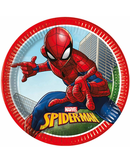  Spiderman™-Fighter Pappteller Tischdeko 8 Stück bunt 23 cm, fig. 1 