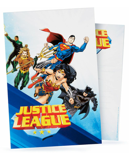  8 Einladungskarten der Justice League mit Umschlägen 10x16cm, fig. 1 