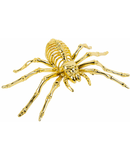  Skelett-Spinne Halloween-Deko goldfarben 12,5 x 20,5 cm, fig. 1 