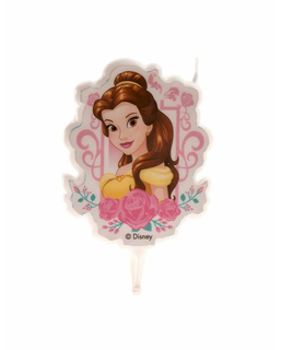  Disney™-Belle Geburtstagskerze für Kinder Torten-Deko bunt 7,5 cm, fig. 1 