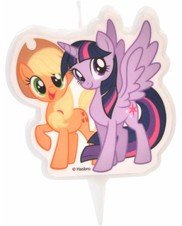  My little Pony™-Kuchendeko-Kerze mit Applejack & Twilight Sparkle bunt 6,5 cm, fig. 1 