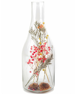  Flasche mit bunten Trockenblumen 12 x 32 cm, fig. 1 