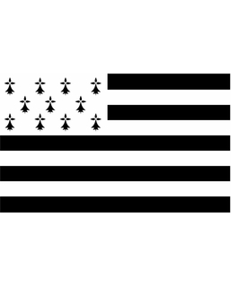  Bretagne-Flagge schwarz-weiss 150 x 90 cm, fig. 1 