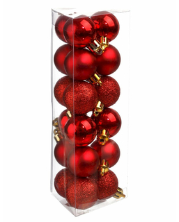  18 Mini-Weihnachtskugeln rot 3 cm, fig. 1 