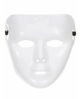  Masque blanc brillant Adulte, fig. 1 