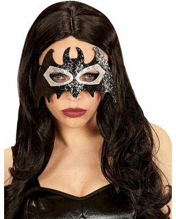  Masque chauve souris brillant noir et gris adulte, fig. 1 