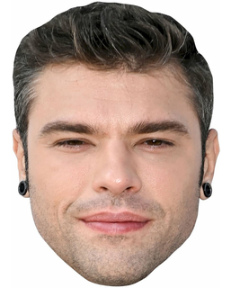  Erwachsene Fedez-Maske aus Pappe, fig. 1 