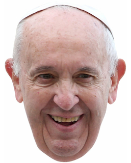  Pappmaske Papst Franziskus für Erwachsene, fig. 1 