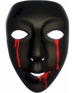  Masque noir avec larmes de sang femme Halloween, fig. 1 