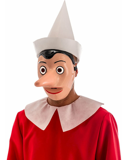  Pinocchio™-Maske mit abnehmbarer Nase für Erwachsene beigefarben, fig. 1 