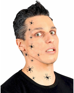  Schaurige Spinnen-Tattoos für Halloween 32 Stück schwarz, fig. 1 