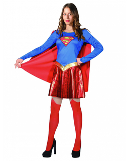  Supergirl™-Damenkostüm für Fasching Superheldin rot-blau-gelb, fig. 1 