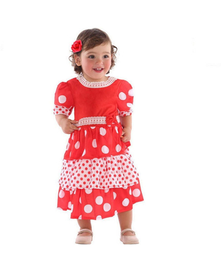  Verkleidung für Babys Rot Flamenco-Tänzerin, fig. 1 