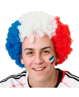  Afro Perücke mit Frankreich-Flagge, fig. 1 