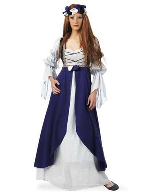  Verkleidung für Erwachsene Limit Costumes Clarisa Blau Mittelalterlich, fig. 1 