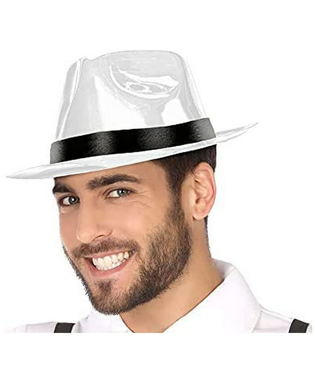  Chapeau Gangster Polyester Blanc Années 20, fig. 1 