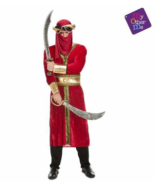  Verkleidung für Erwachsene Arab Warrior Größe M/L Rot M, fig. 1 