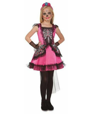  Déguisement pour Enfants My Other Me Noir Rose Catrina, fig. 1 