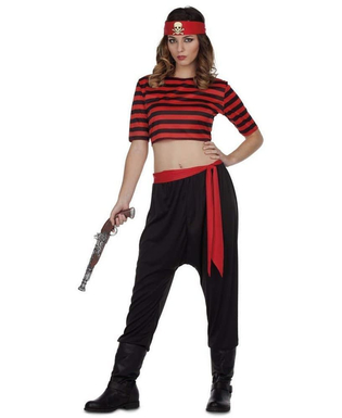  Déguisement pour Adultes My Other Me Femme pirate Taille M/L Pantalon Haut Écharpe, fig. 1 