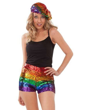  Déguisement pour Adultes My Other Me Shorts Rainbow Taille 40, fig. 1 