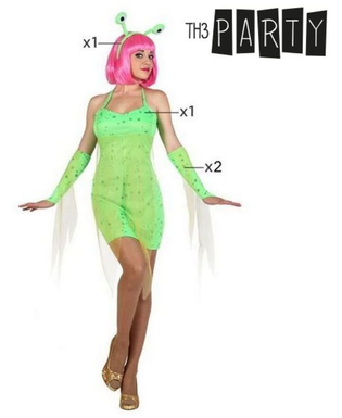  Déguisement pour Adultes Vert Alien Sexy 4 pcs, fig. 4 