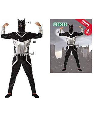  Déguisement pour Adultes Black Panther Super héros Noir, fig. 4 