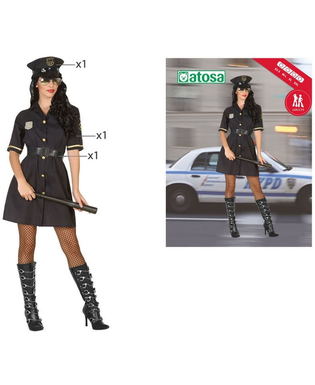  Déguisement pour Adultes DISFRAZ POLICIA  M-L Policière Taille M/L, fig. 4 