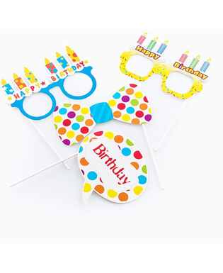  Accessoires d'Anniversaire pour Photos Amusantes Th3 Party (Pack de 5), fig. 2 