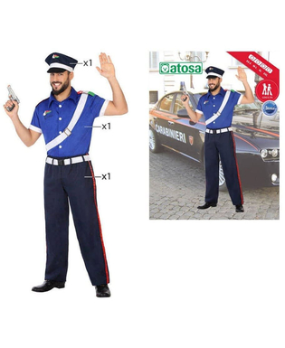  Déguisement pour Adultes DISFRAZ POLICIA  M-L Policier Taille M/L, fig. 2 