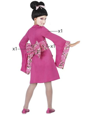  Déguisement pour Enfants Geisha Rose fuchsia (3 Pcs), fig. 2 